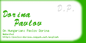 dorina pavlov business card